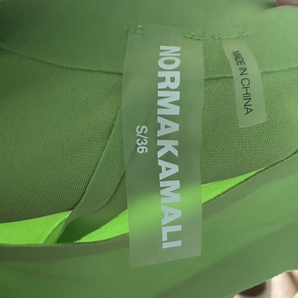 Norma Kamali Gemini Green Swing Dress Seamless Sleeveless Pockets Beachy Size S - Picture 9 of 9